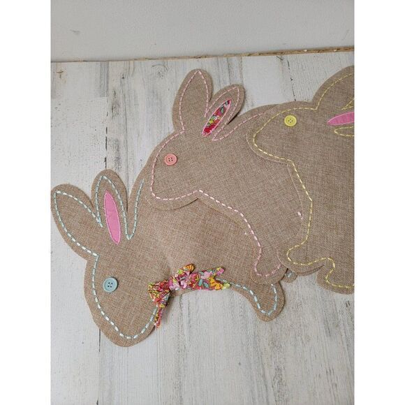 Easter Bunny Banner table runner home decor fabric - Picture 2 of 10